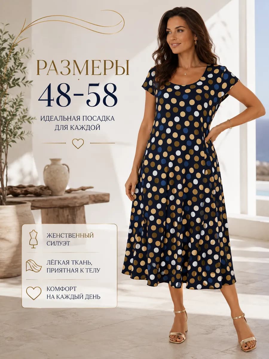 Платье больших размеров летнее
