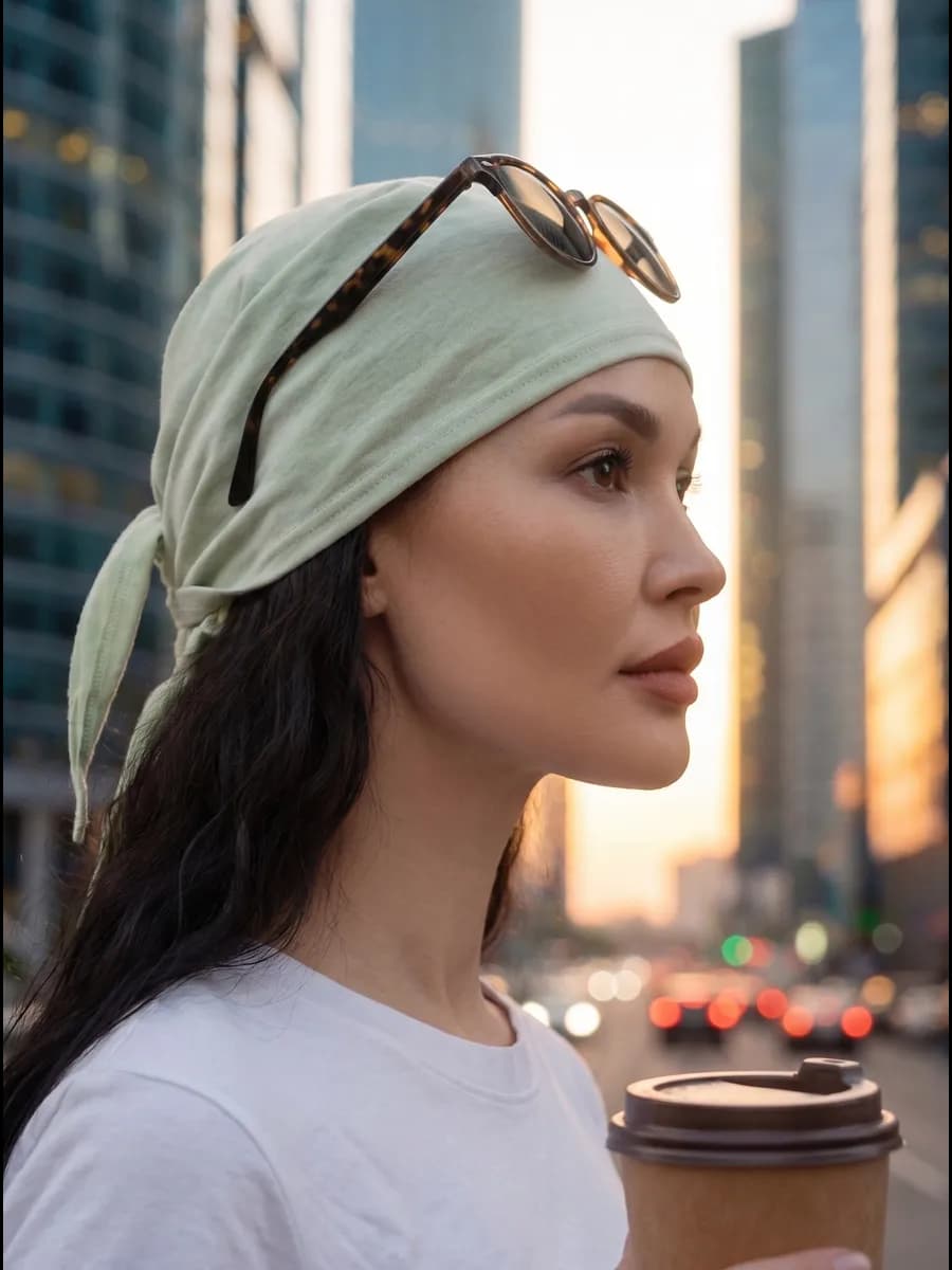 Косынка бандана легкая платок на голову