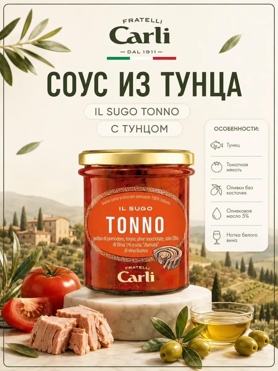 Соус томатный c тунцом TONNO 270 гр