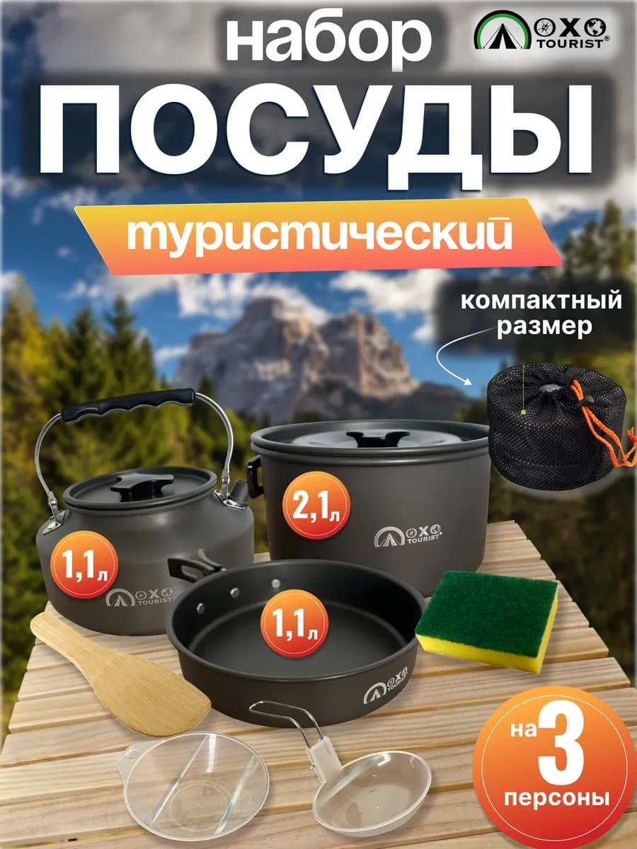 Набор туристической походной посуды