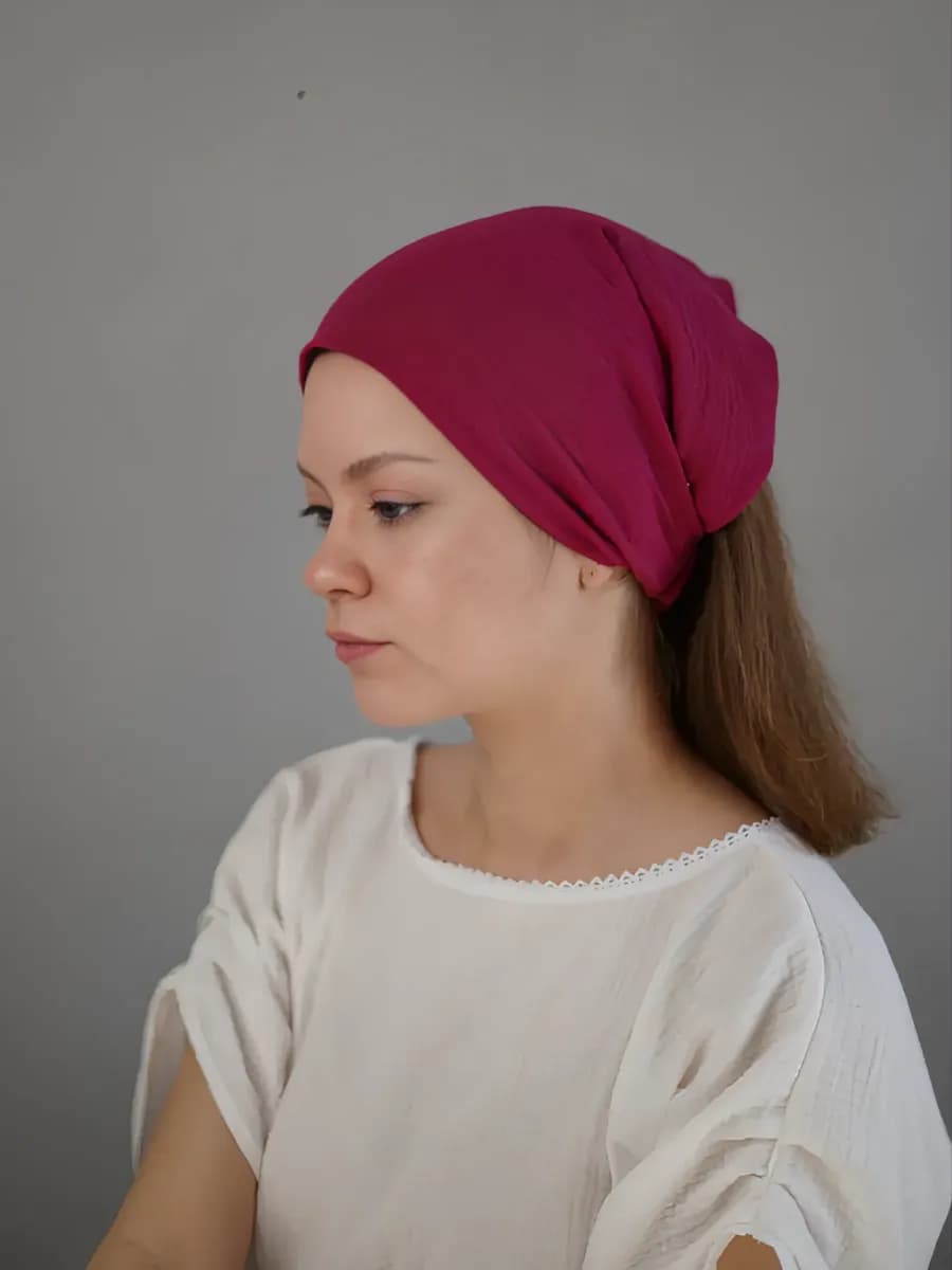 Бандана из муслина на резинке