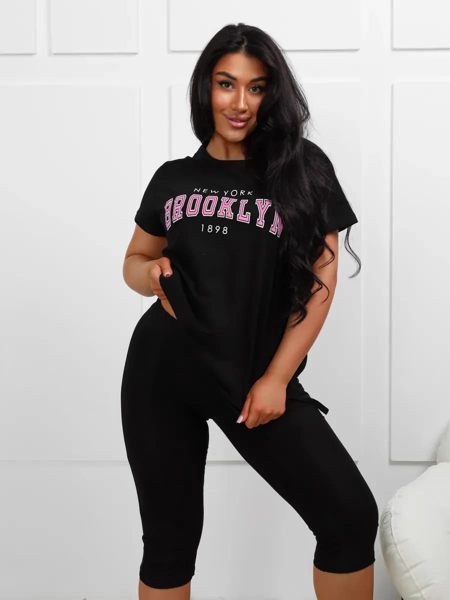 Костюм домашний с бриджами летний больших размеров