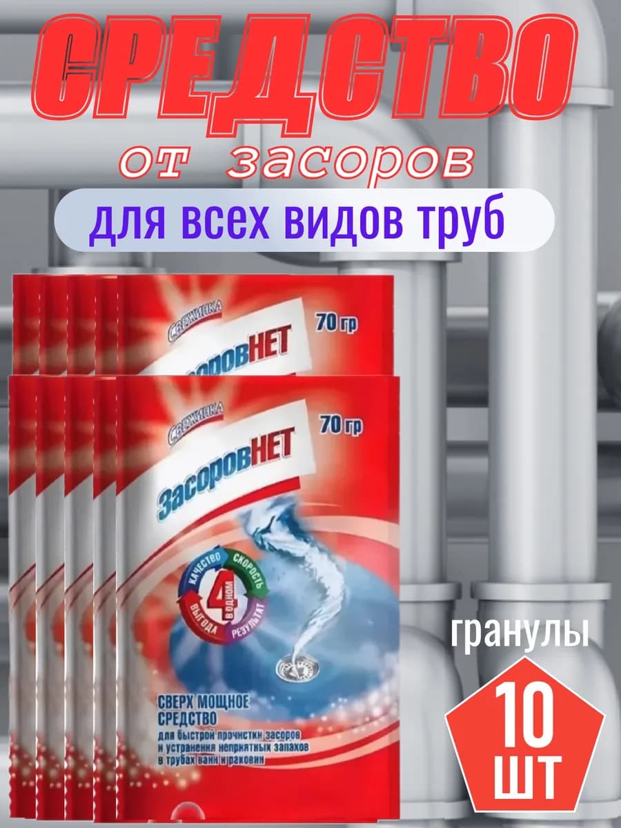 Средство от засоров для прочистки труб