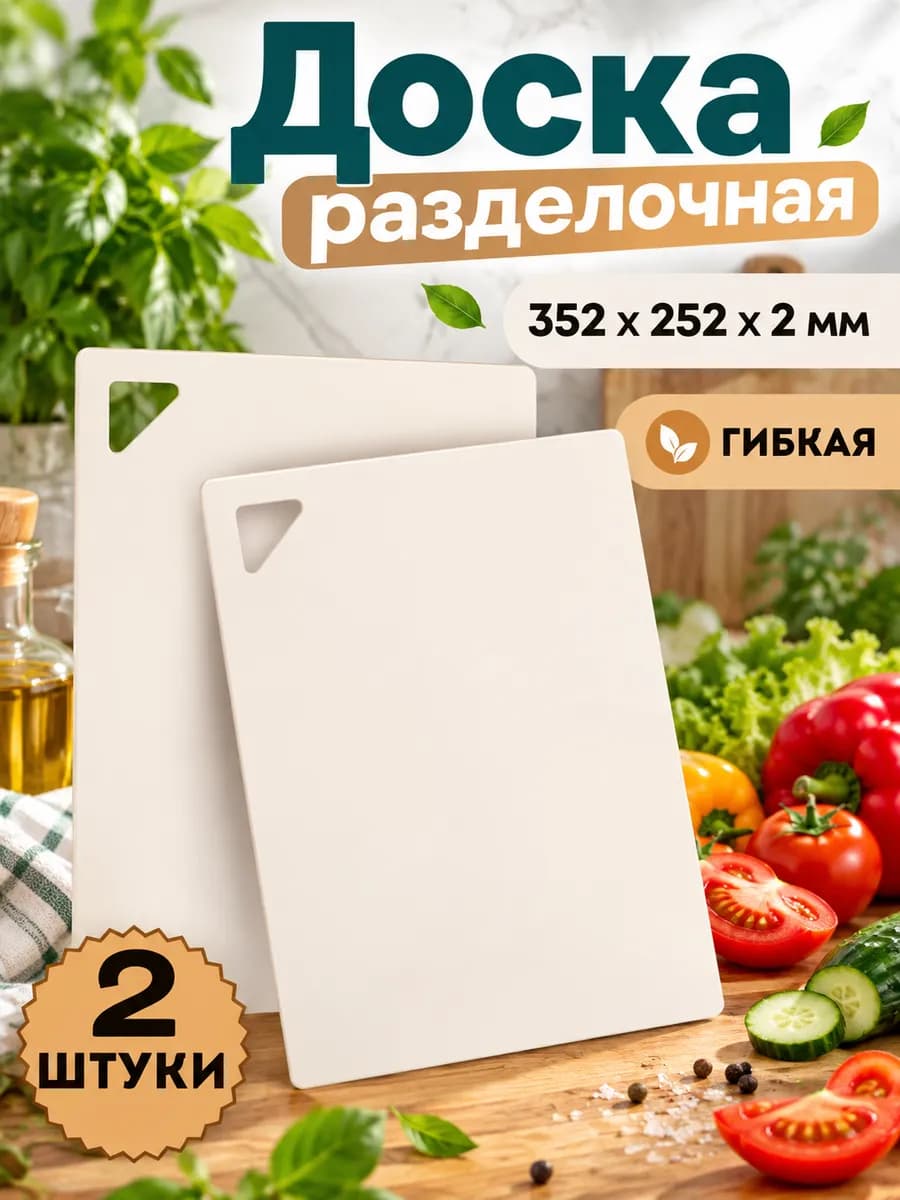 Набор гибких разделочных досок для кухни 2 шт