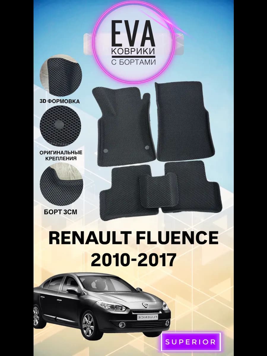 3D Коврики RENAULT FLUENCE 2010-2017