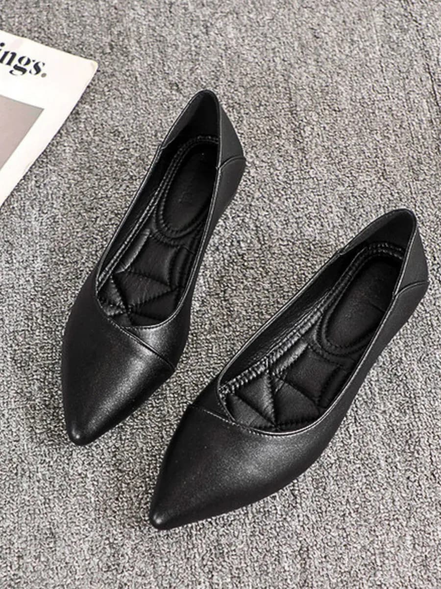 Балетки лодочки с острым носом