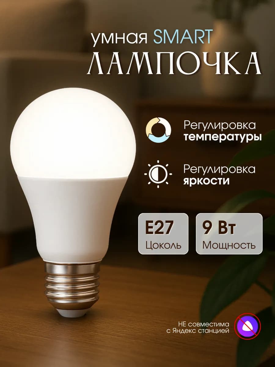 Умная лампочка е27