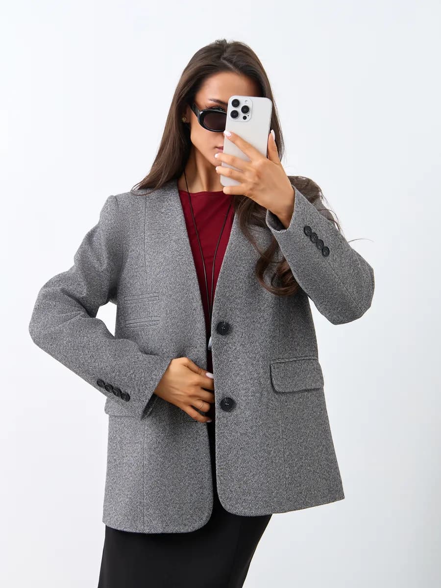 Пиджак классический жакет оверсайз