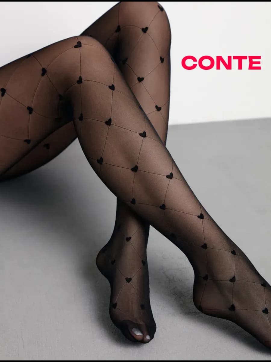 CONTE LOVERS Колготки в ромбы и сердечки