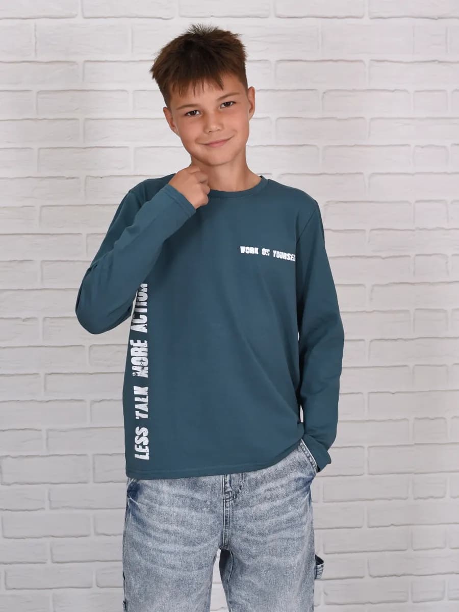 лонгслив для мальчика подростка в школу