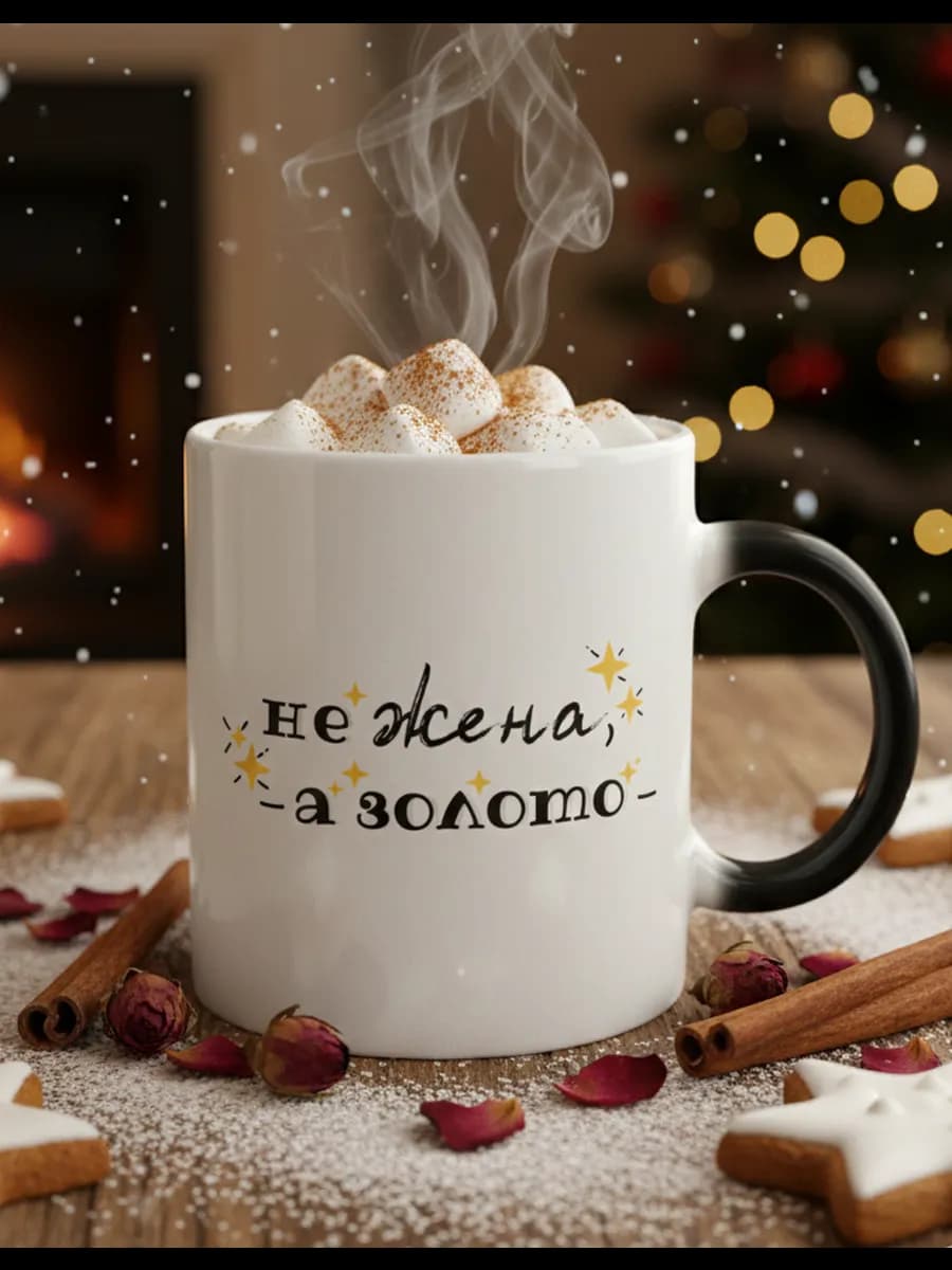 Подарок жене на Новый год кружка хамелеон с приколом - фото 1