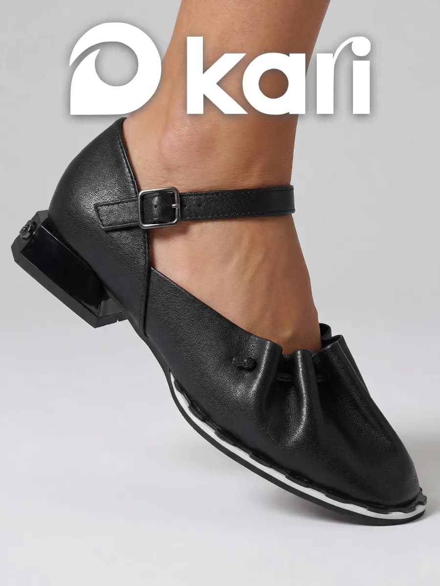 Туфли на низком каблуке натуральная кожа закрытые