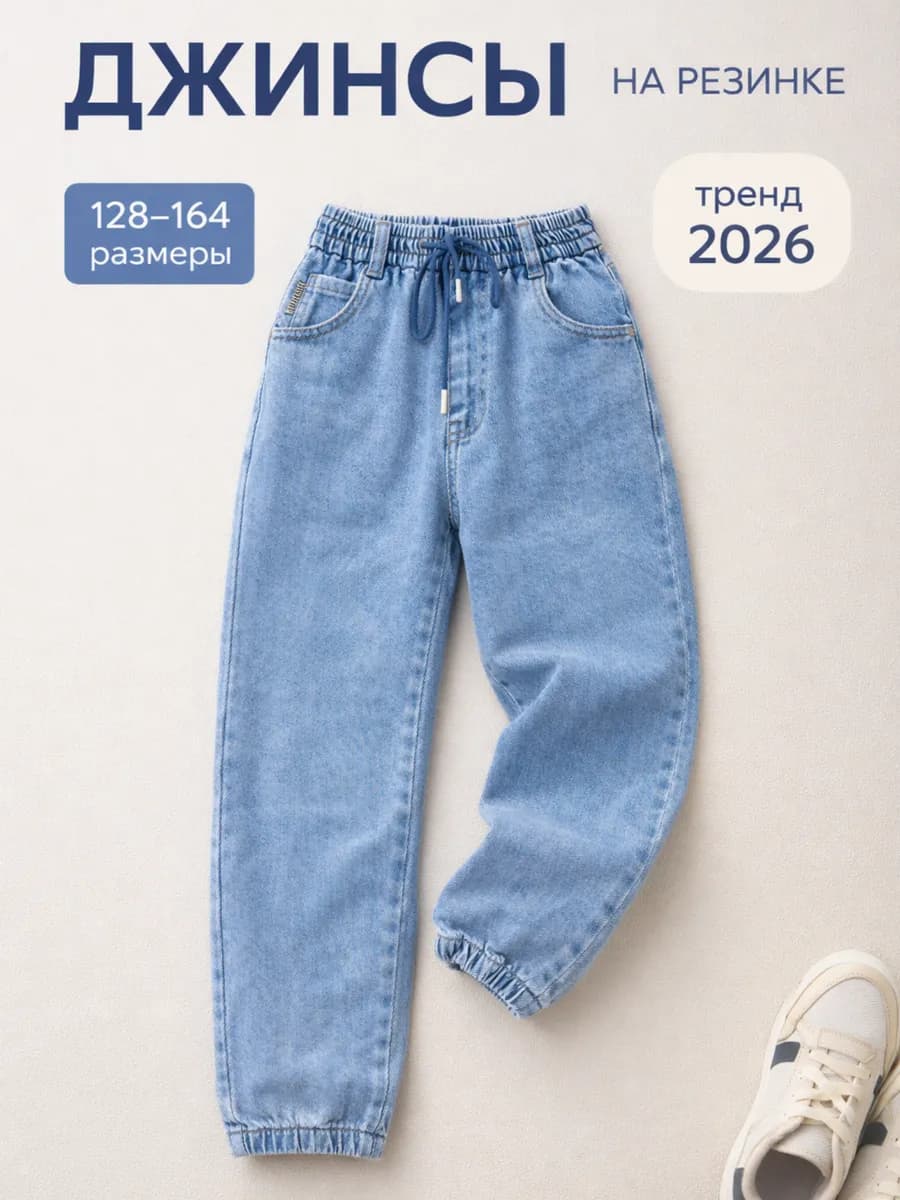 Джинсы на резинке бананы
