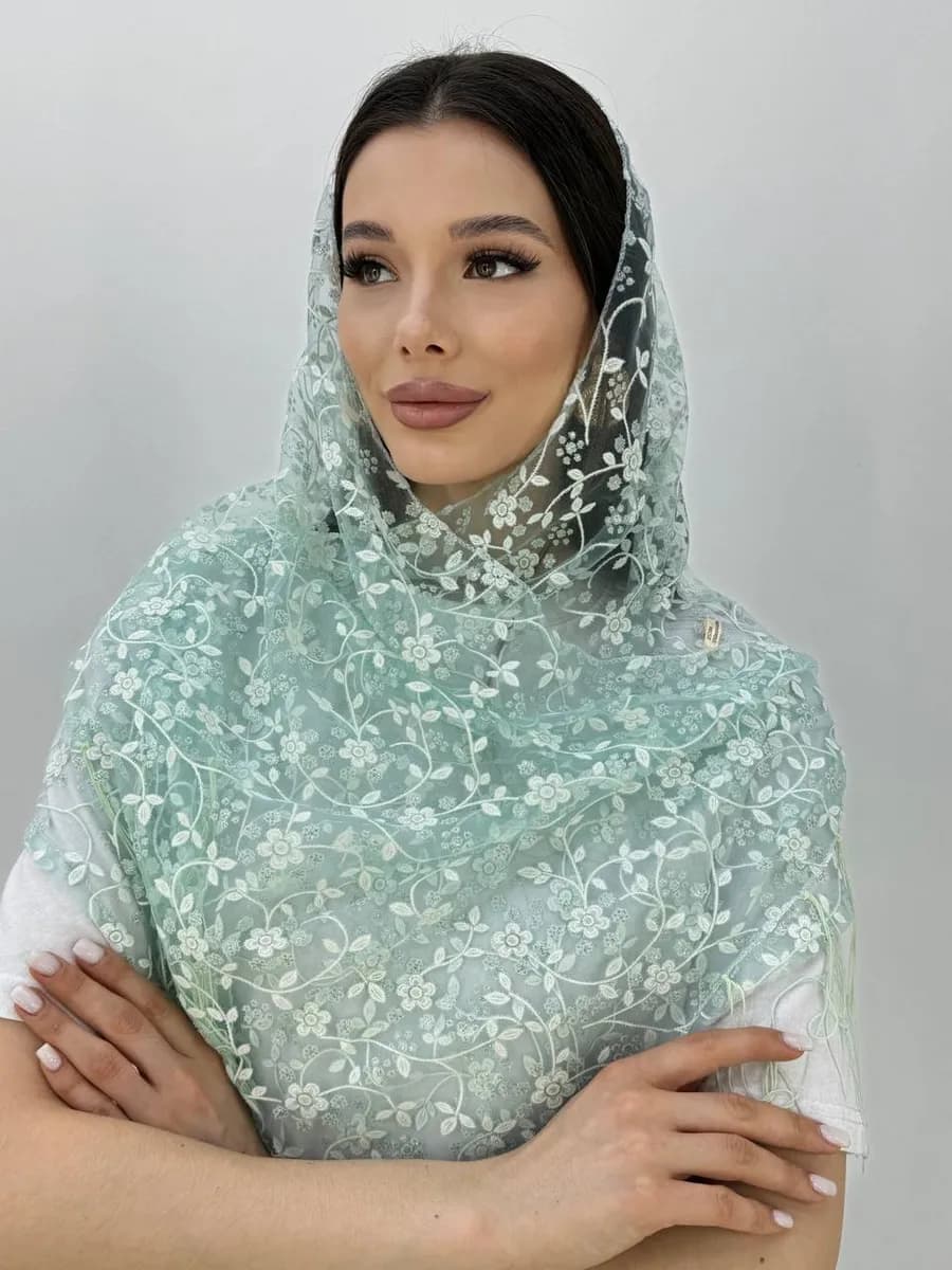 Платок палантин для храма в церковь шарф косынка на голову