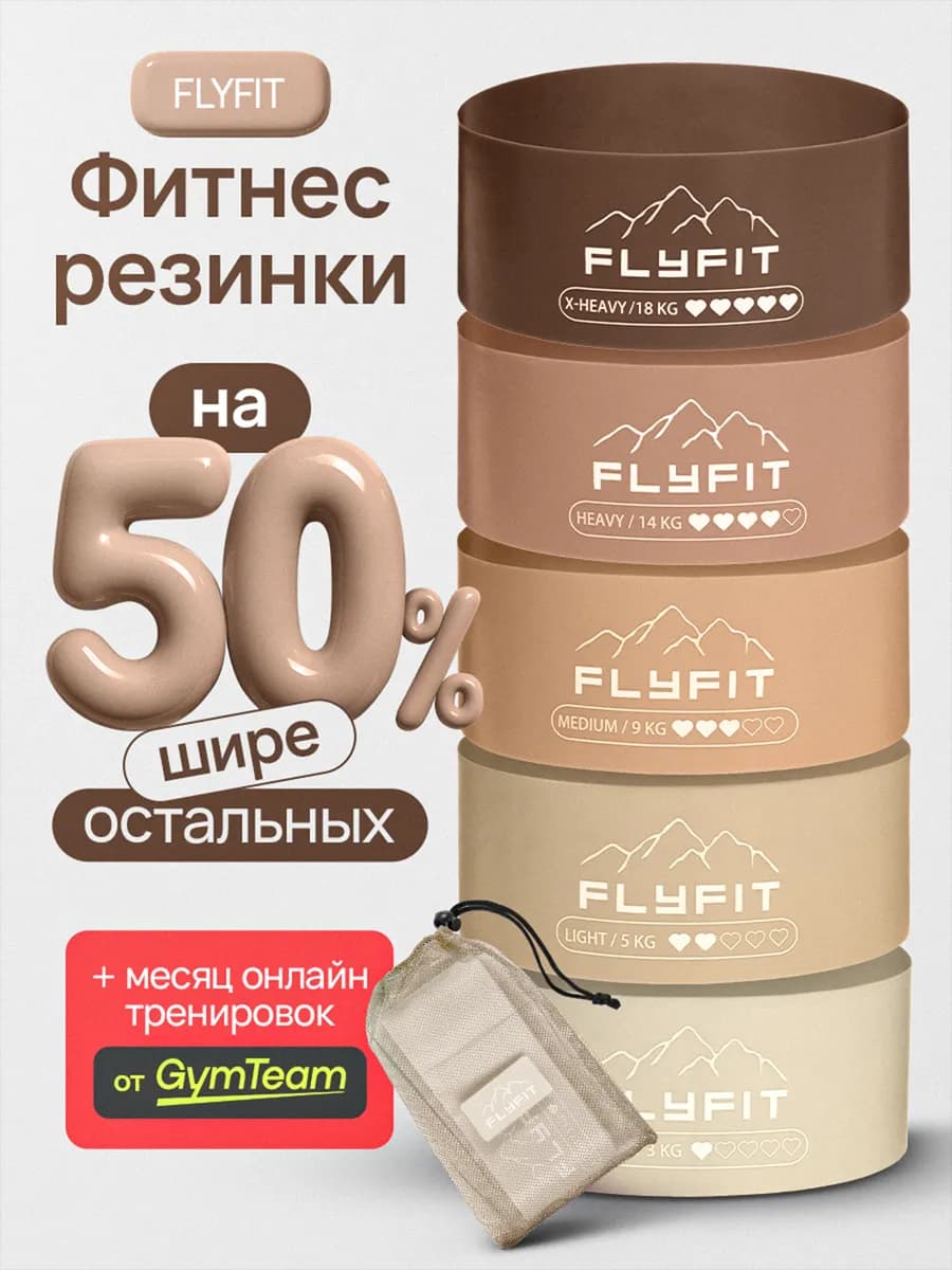 Резинки для Фитнеса женская для ног рук и ягодиц 5 шт набор