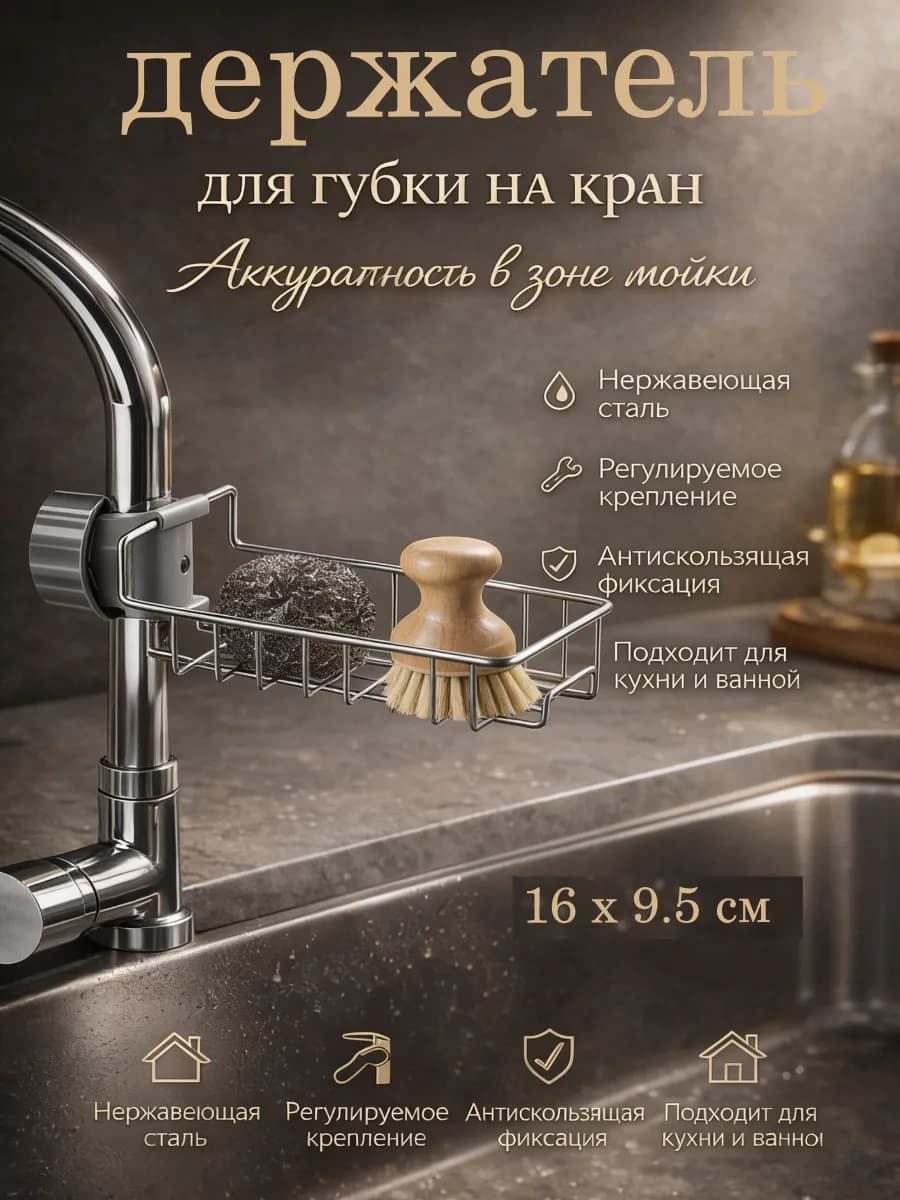 Органайзер для кухни и ванной Держатель для губки