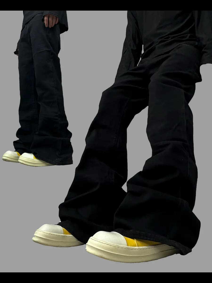 Клеш флаед джинсы в стиле rick owens