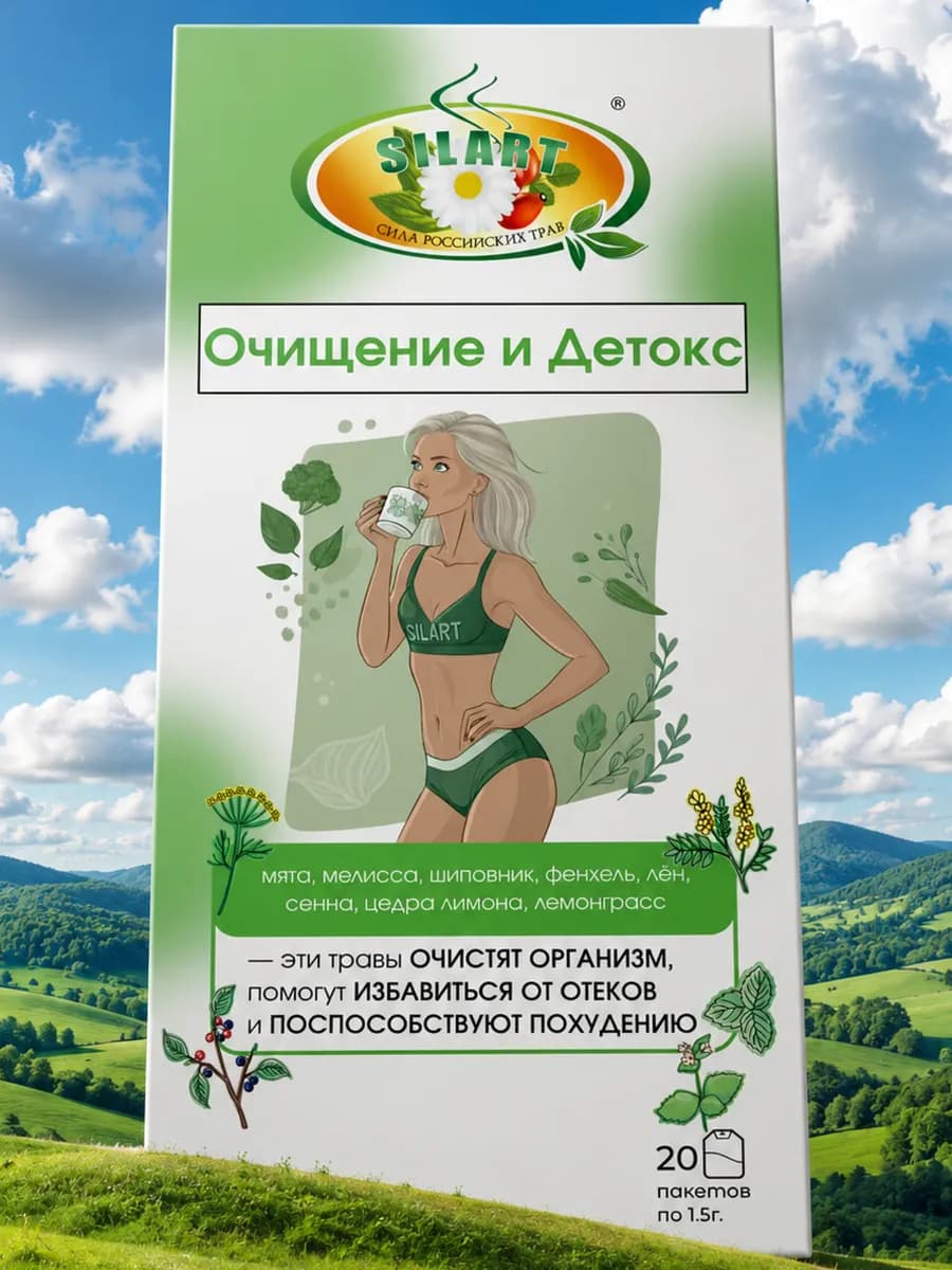 Чай для похудения "Очищение и Детокс", травяной в пакетиках