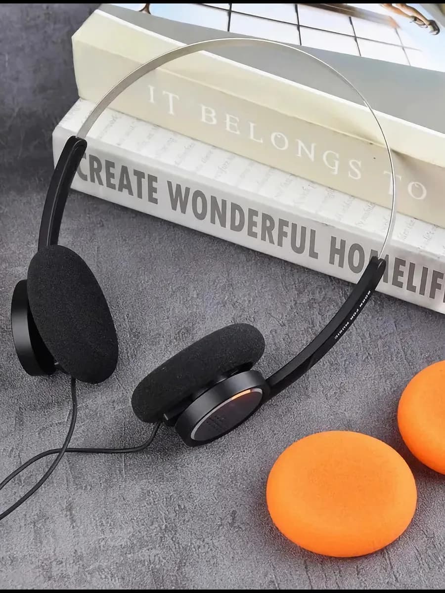 Наушники проводные ретро с микрофоном SnowSky Wind