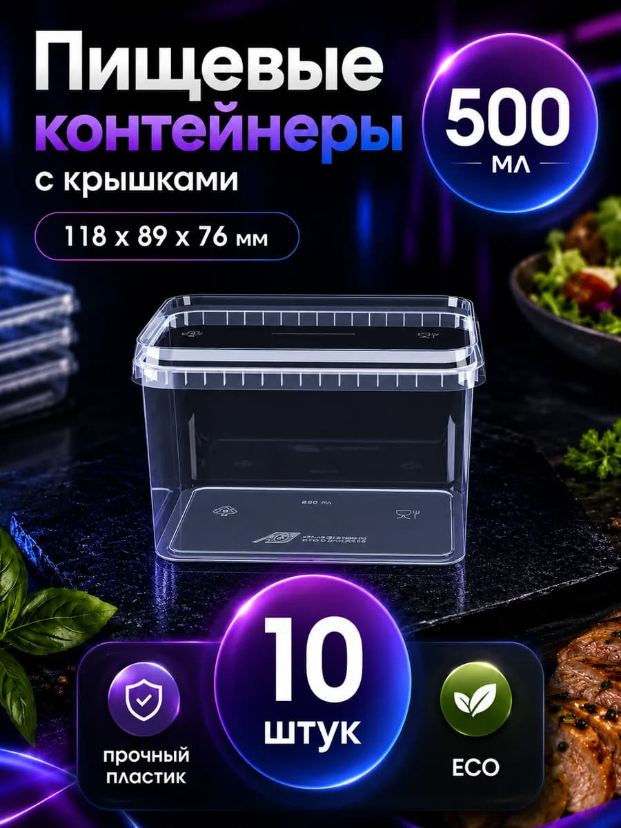 Контейнер для заморозки и хранения с крышкой 0.5л
