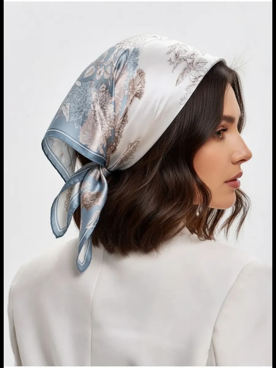 Платок шелковый для шеи и головы