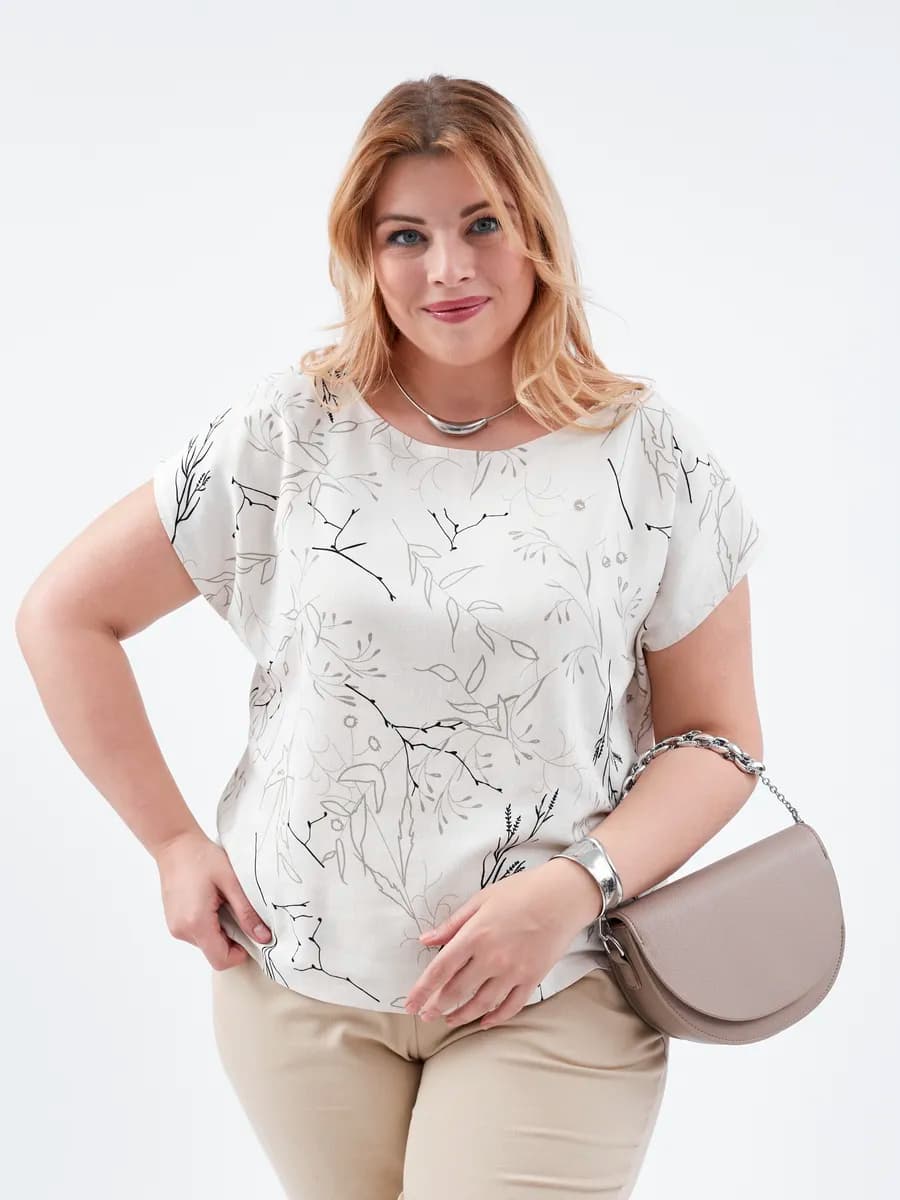 Блузка летняя больших размеров