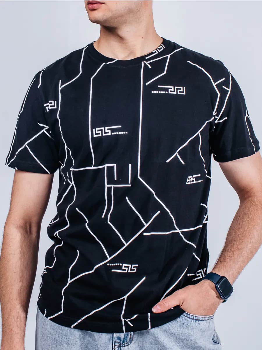 Футболка базовая хлопок с принтом