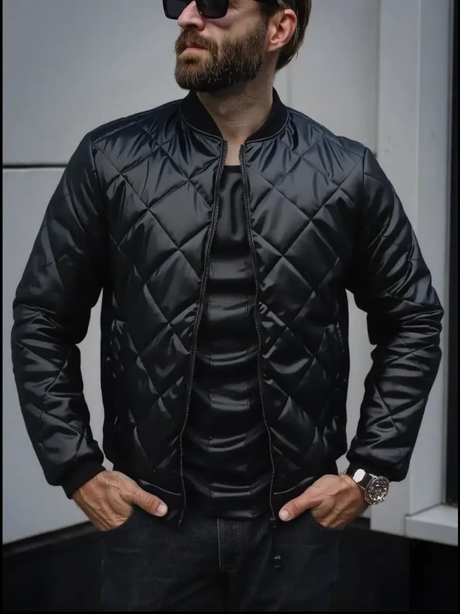 Куртка демисезонная кожаная