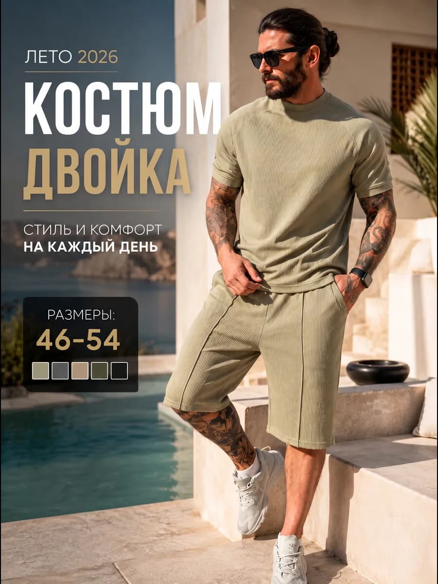 Спортивный костюм летний с шортами