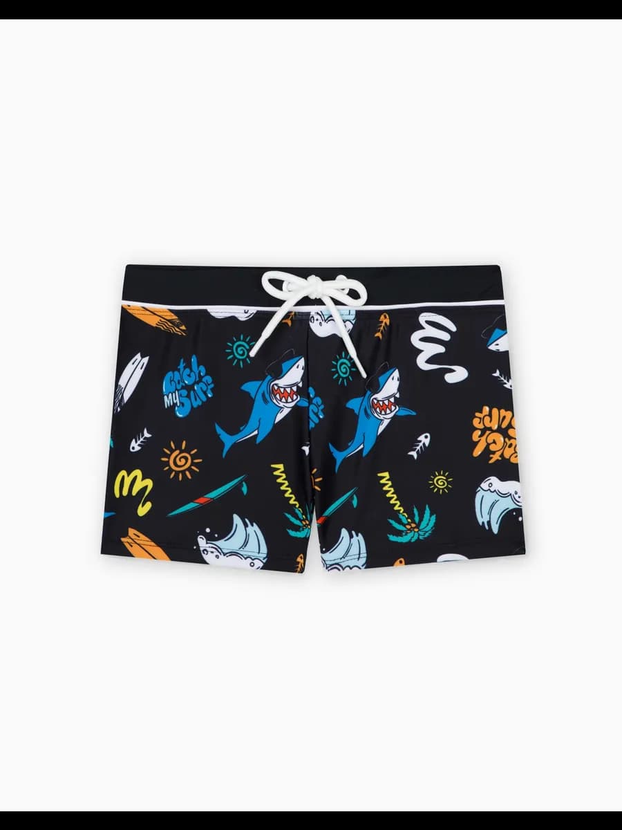 Купальные трусы-боксеры с принтом