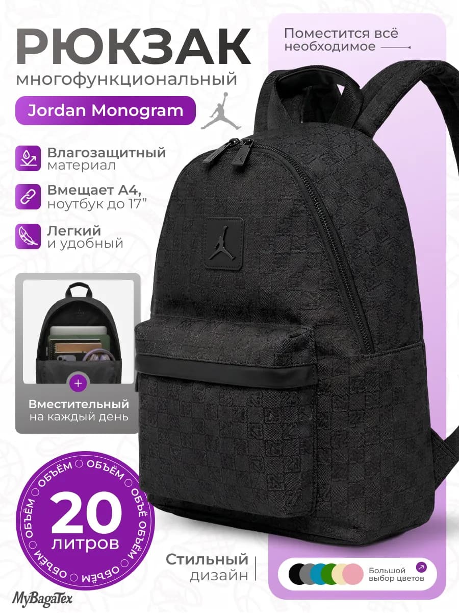 Рюкзак тканевый в стиле Jordan Monogram