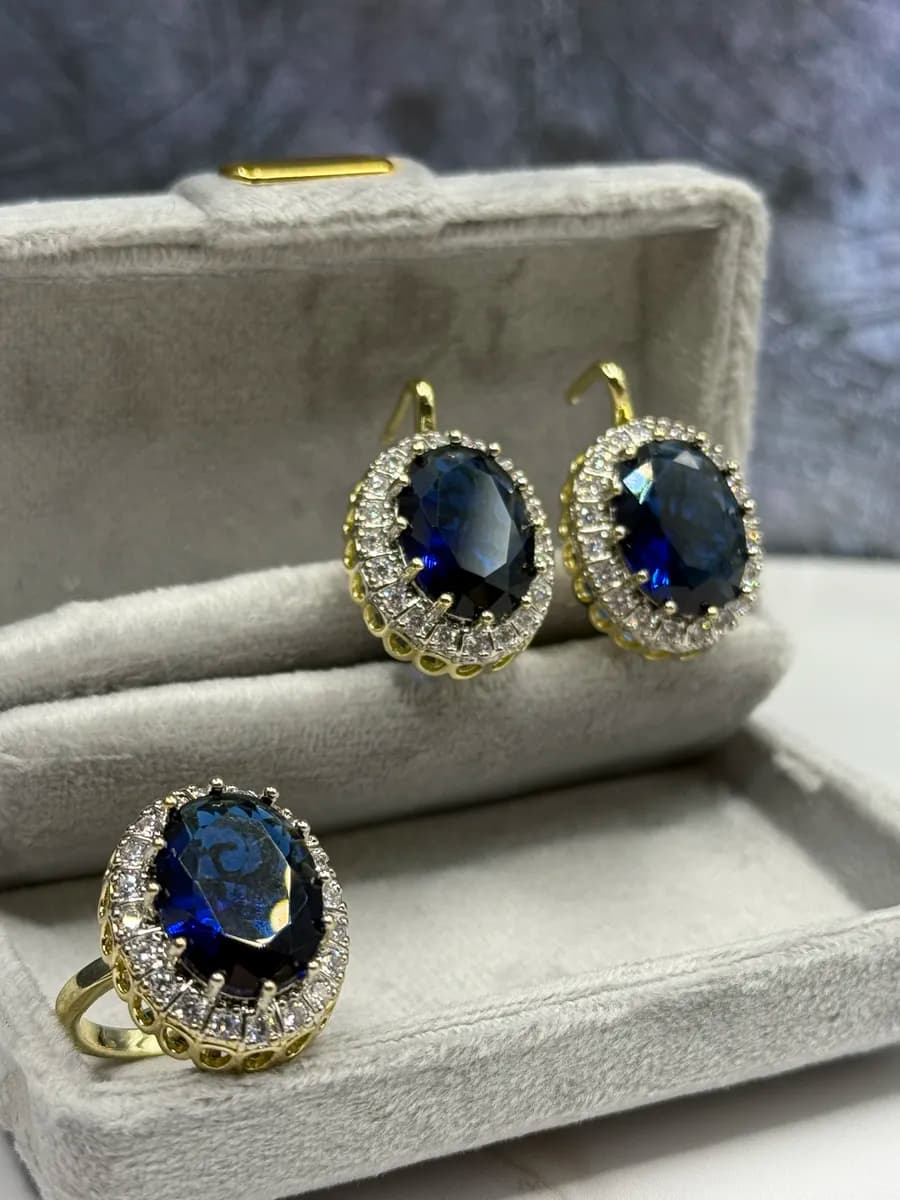 комплект бижутерия украшение кольцо серьги