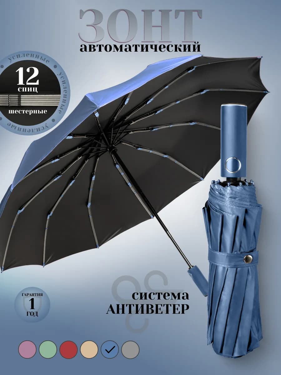 Зонт автомат антиветер