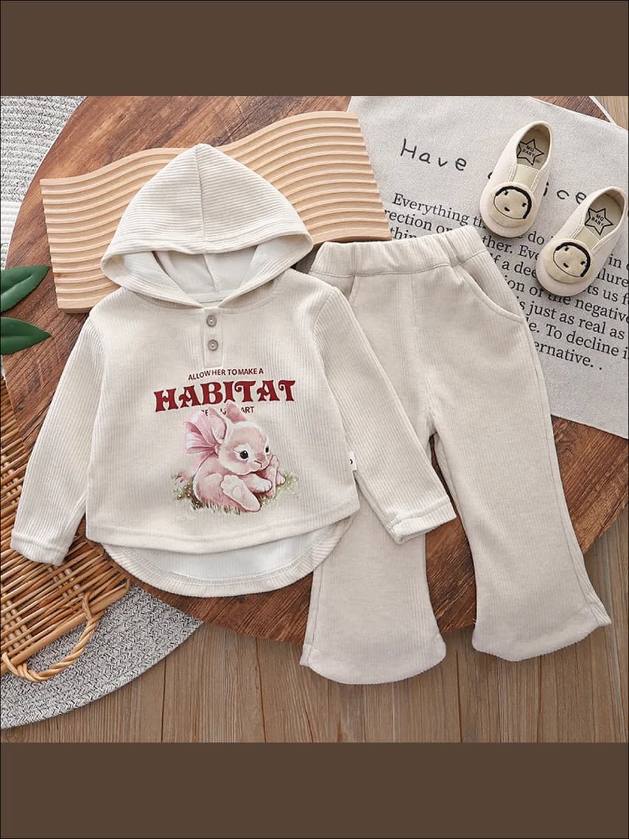 Костюм с капюшоном брюками клеш детский