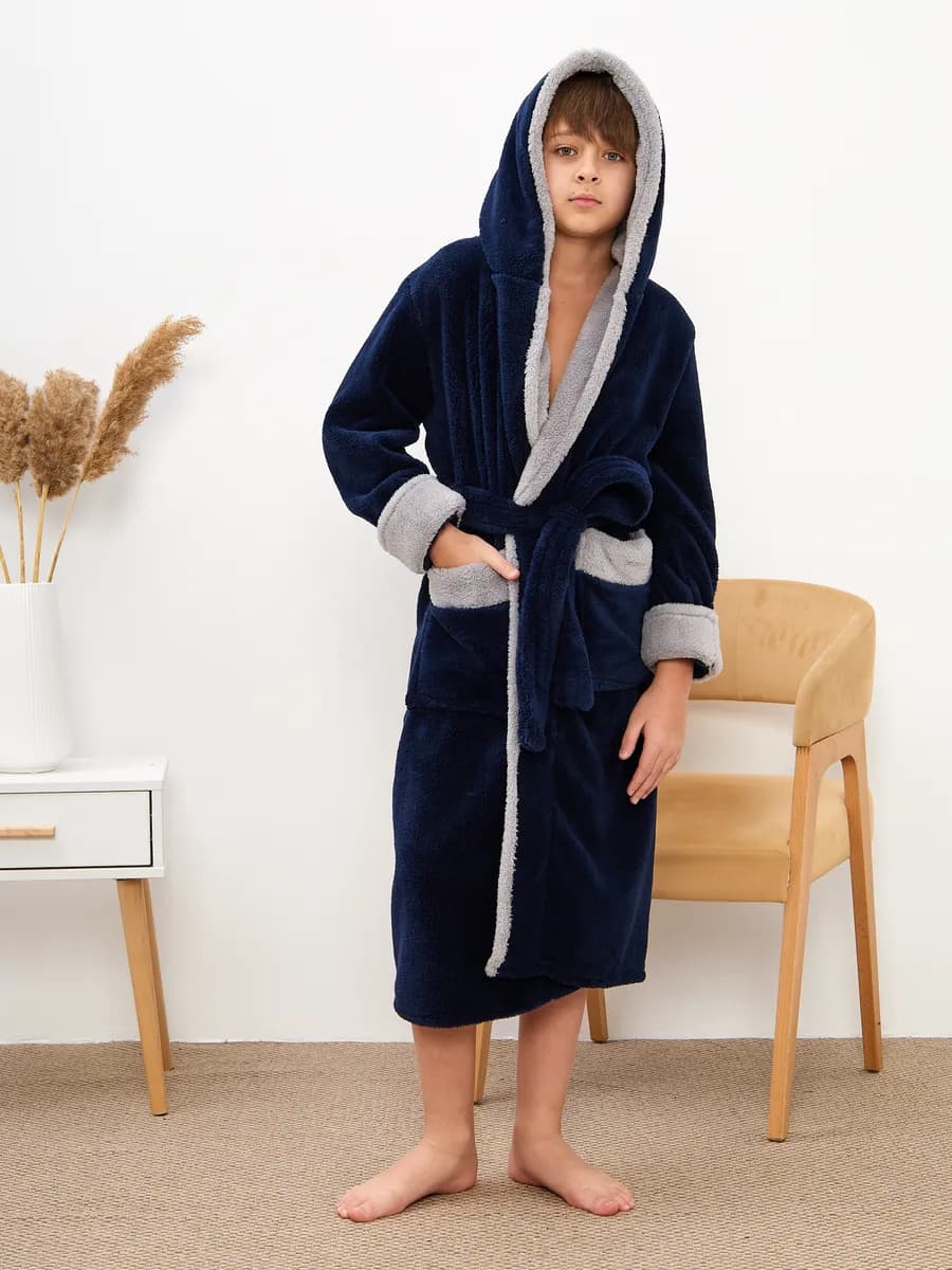 Халат домашний для дома с капюшоном