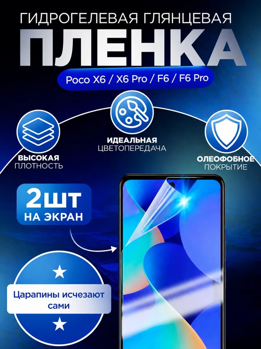 Гидрогелевая защитная пленка для Poco X6 X6 Pro F6 F6 Pro