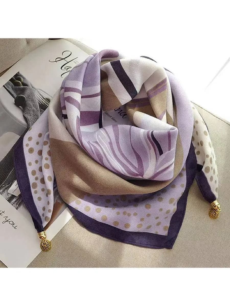 Платок на голову и шею осенний