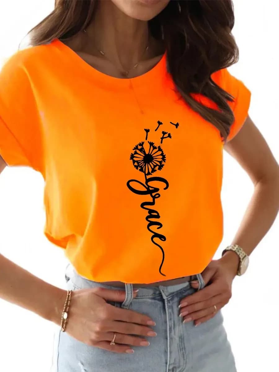 Футболка с принтом хлопковая