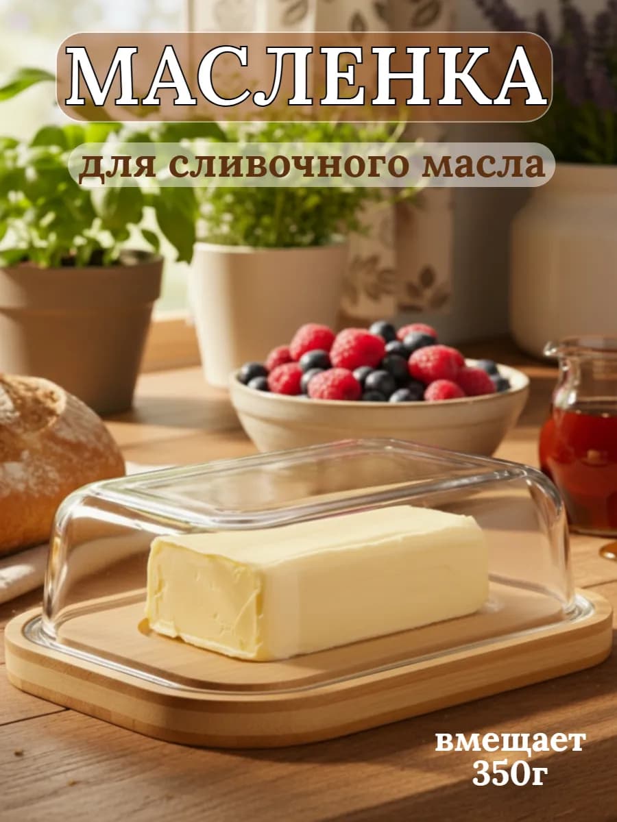 Масленка для сливочного масла с крышкой