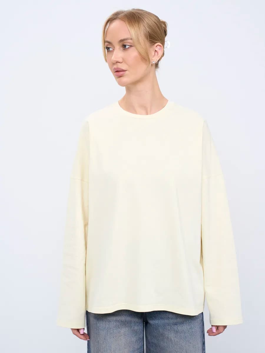 Лонгслив оверсайз с длинным рукавом