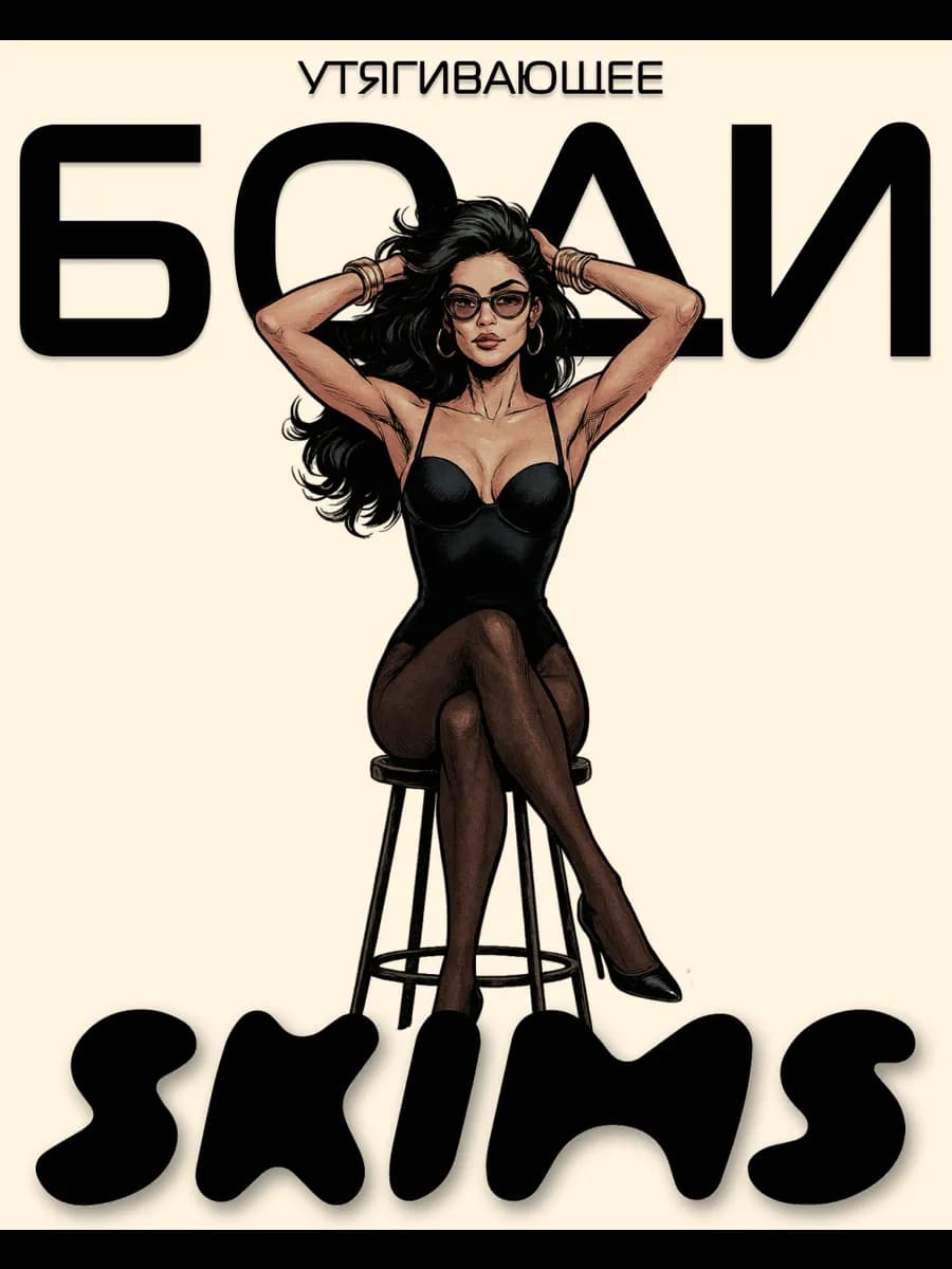 Утягивающее боди черное с чашечками