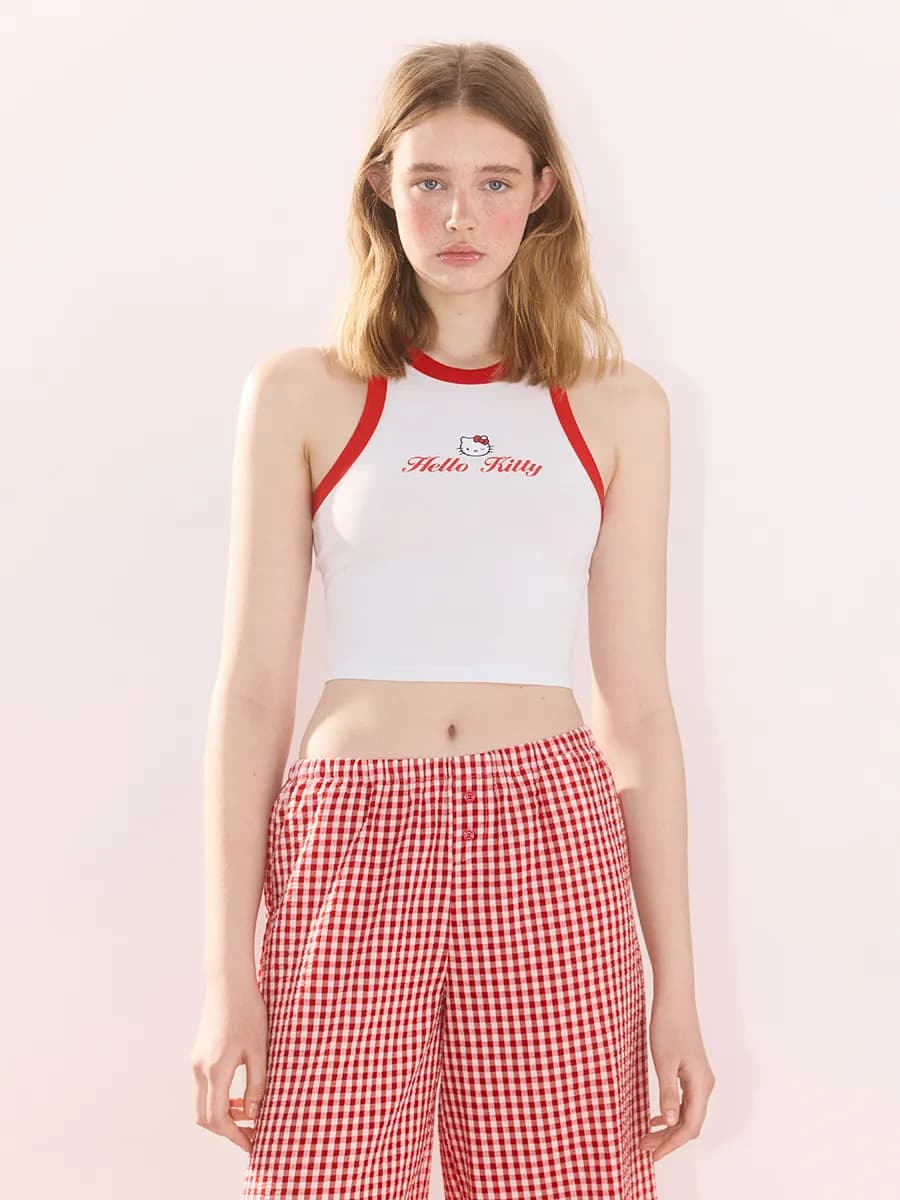 Майка домашняя хлопковая с принтом Hello Kitty