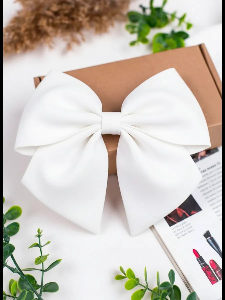 Бант для волос на заколке большой