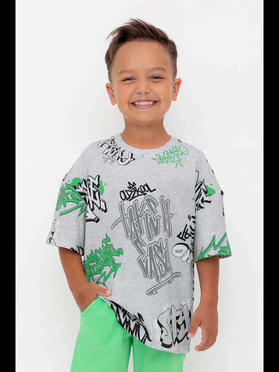 Трикотажная футболка из хлопка для мальчика