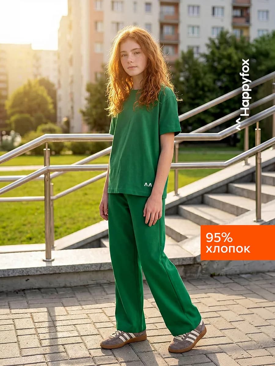 Костюм с брюками палаццо летний детский хлопковый