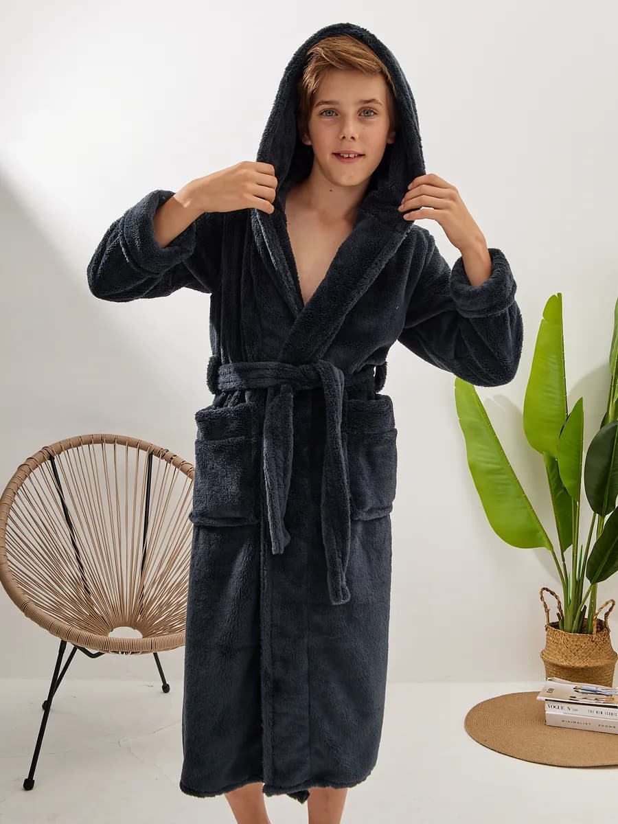 Халат домашний с капюшоном