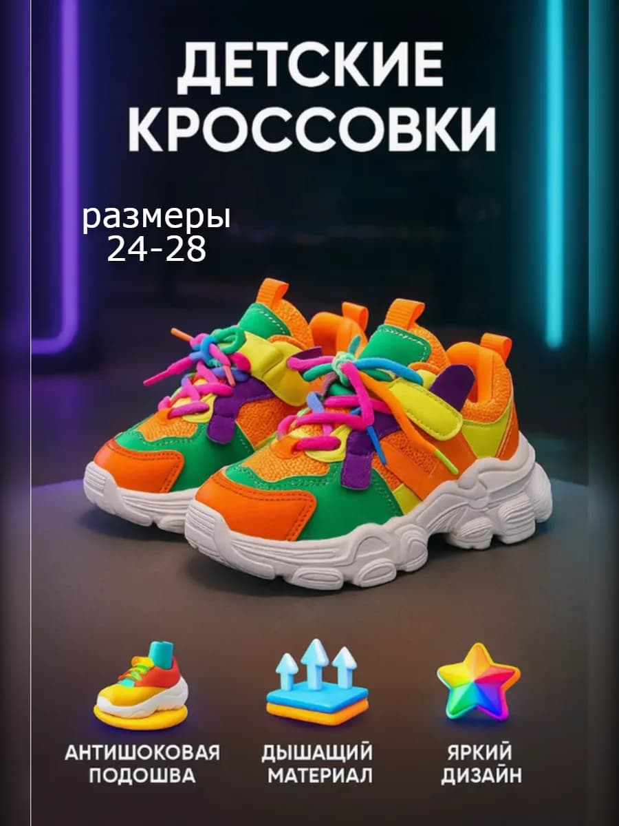 Кроссовки детские спортивные - фото 1