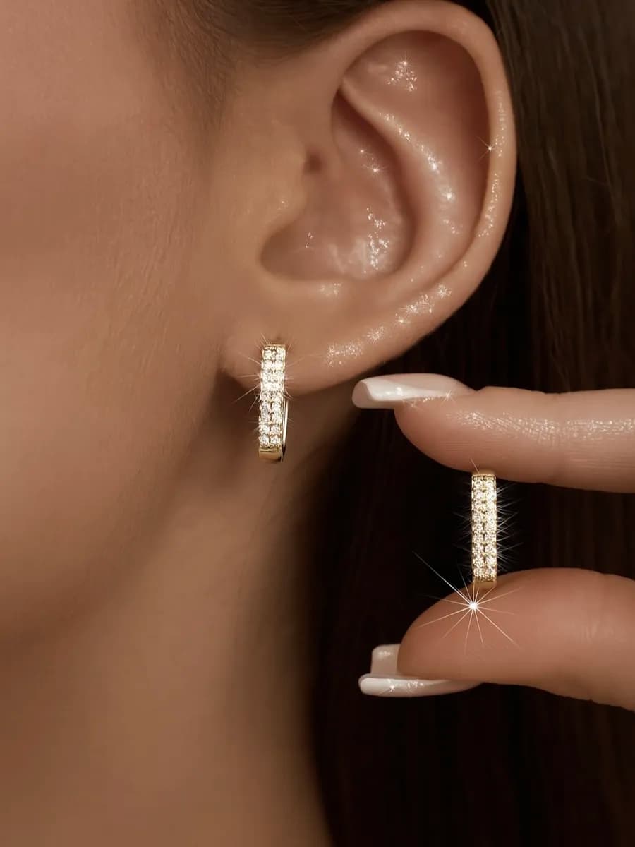 Серьги бижутерия золотистые
