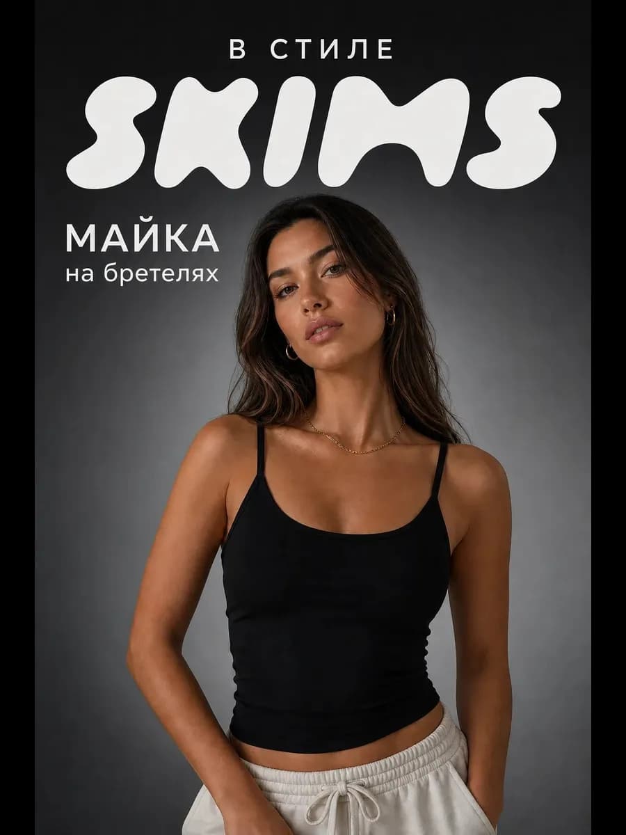 Майка скимс на бретельках