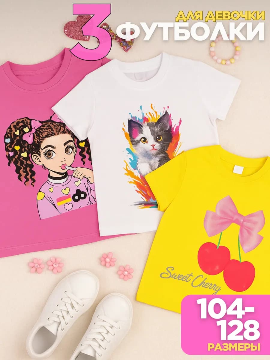 Набор детских футболок 3 шт